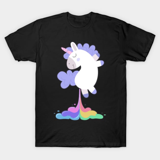 Funny Unicorn Rainbow Birthday Fart Shirt - Gift T-Shirt by Nulian Sanchez